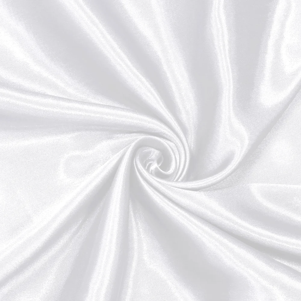 Homiest Satin Fabric by the Yard, 5 yd x 58 in, White