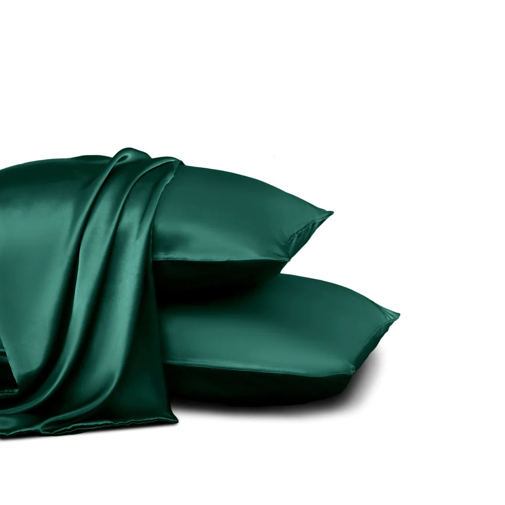 Homiest King Satin Pillowcase, 20x40 in, Blackish Green