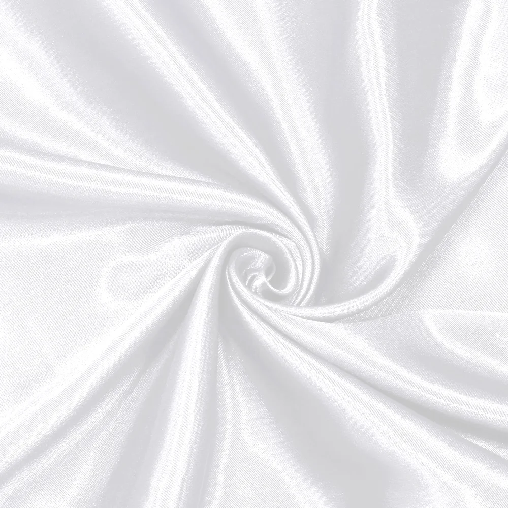 Homiest Satin Fabric by the Yard, 1 yd x 58 in, White