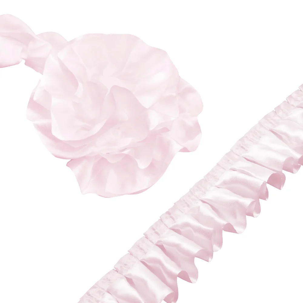 Homiest Ruffle Satin Trim, Blush Pink